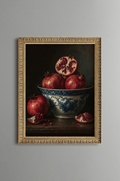 epiqart Pomegranate Abundance - Vintage Patterned Painting - Fine Model