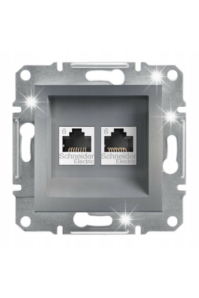 Schneider Electric Priză de calculator RJ45 Schneider Asfora Oțel