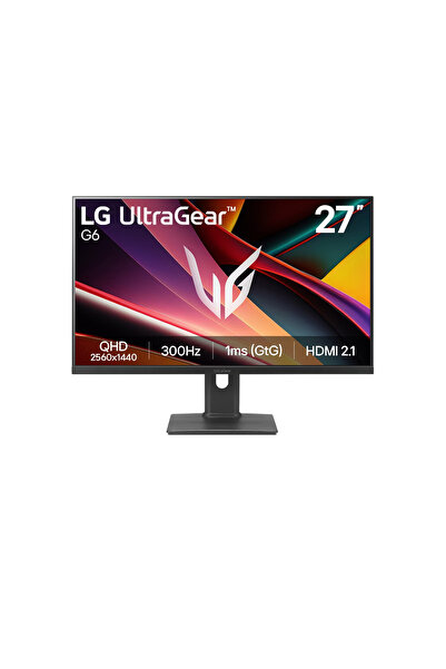 LG UltraGear™ G6 27" 27G64NA-B 300Hz 1ms(GtG) QHD IPS Pivot DCI-P3 %93 VESA D...