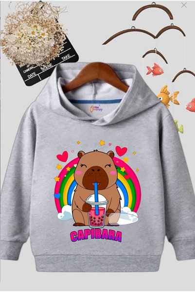 yombaa DEČJA MAJICA SA KAPULJAČOM SA ŠTAMPOM