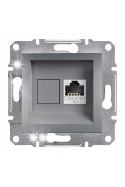 Schneider Electric Priză de calculator RJ45 Schneider Asfora Oțel
