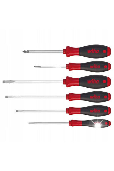 wiha Set de șurubelnițe SoftFinish plate, Phillips, 6 piese 07152 + Gratuit