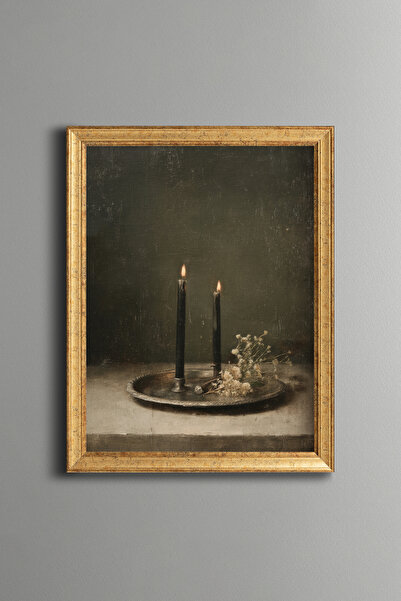 epiqart Silence by Candlelight - Vintage Patterned Painting - Fine Model