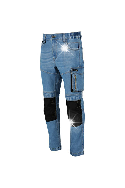 Lahti Pro Pantaloni blugi slim fit, de lucru, elastici, întăriți L40547 măr. 3XL