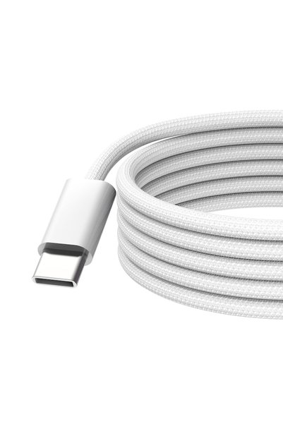 MDUG Cablu USB C la USB C Tip C, Încărcare Rapidă PD 60W, Încărcare Super Rapidă C la C, MDUG, Cablu de Încărcare USB C, Transfer de Date 480Mbps, Cablu Împletit din Nailon pentru iPhone 17/iPhone 15 / iPhone 16, Gri și Alb