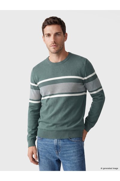LC Waikiki Regular Fit Striped Men's Knitwear Sweater