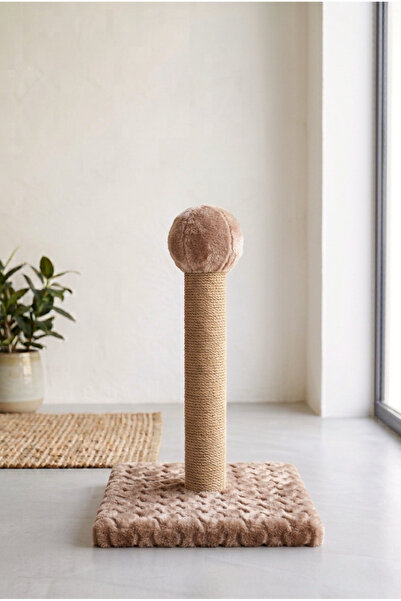 MAVİ UMAY Kedi Tırmalama Tahtası 40 cm Jüt İpli Dikey Tırmalama Direği 30x30 cm