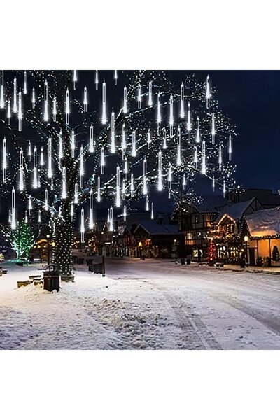 Noonedibs Ghirlandă lumini ploaie meteor — 30cm, LED, rezistentă la apă, pent...