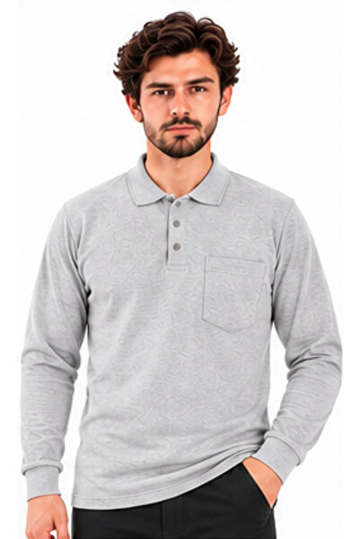 PRİNTCRAFT RENKLİ DÜŞLER ATÖLYESİ Long Sleeve Polo Collar Work Sweatshirt wit...