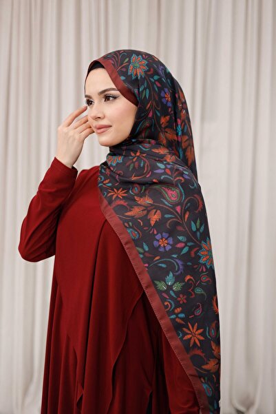 Rüya Desen-Soft Şal Kiremit Turuncu