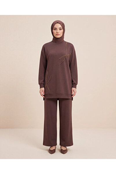 BURRASCA Stone-Embellished Soft Textured Flexible Premium Suit