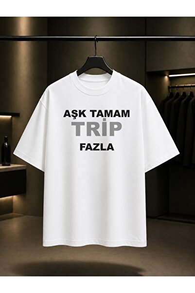 fame-stoned Love Ok Trip Overprinted Unisex 100% Cotton T-Shirt