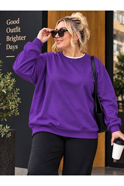 HELLO ROMA 3 Yarn Combed Cotton Plus Size Unisex Sweatshirt Vp3