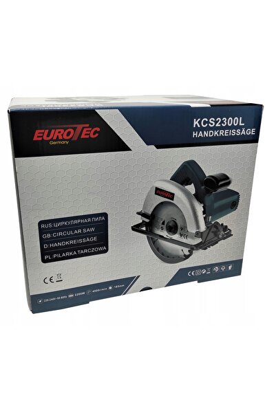 EuroTEC Ferăstrău circular portabil pentru prelucrarea lemnului + Kit 2300W