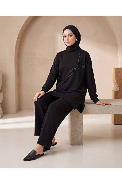 BURRASCA Stone-Embellished Soft Textured Flexible Premium Suit