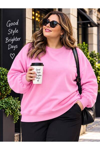 HELLO ROMA 3 Yarn Combed Cotton Plus Size Unisex Sweatshirt Vp1