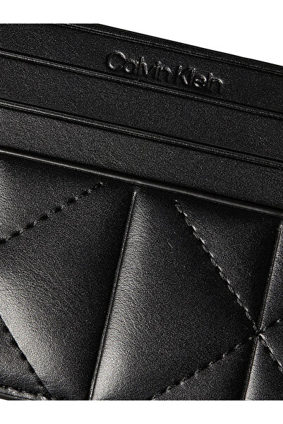 Calvin Klein QUILTED CARDCASE, UB1 Siyah Kadın Kartlık