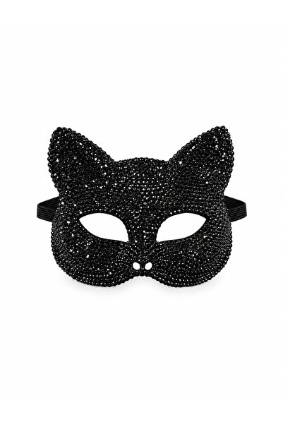 party mix Halloween Siyah Taşlı Kedi Maskesi Kedi Kız Kostüm Parti Aksesuarı ...