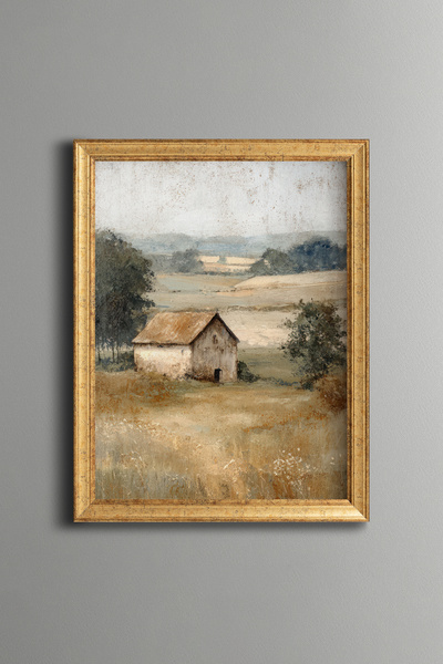 epiqart Country House - Vintage Patterned Painting - Fine Model