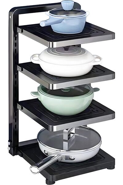 Generic Pot and Pan Organizer Rack for under Cabinet, Kitchen Cabinet Organiz...