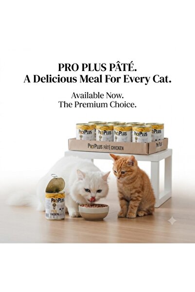 MC Pro Plus Premium Adult Cat Wet Food with Chicken, Grain-Free Pate, Complete & Balanced Nutrition, 400g × 12 Cans