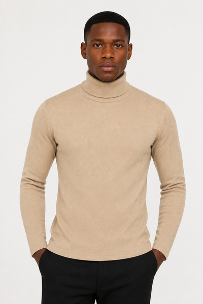 ribac Men's 5-Piece Turtleneck Knitwear Sweater Set – Winter Long Sleeve Basic Sweater