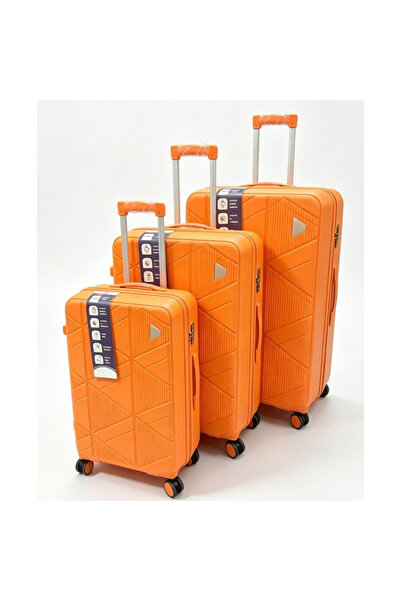 OEM Set of 3 Polypropylene (PP) Travel Suitcases, Double Removable Wheels, Te...