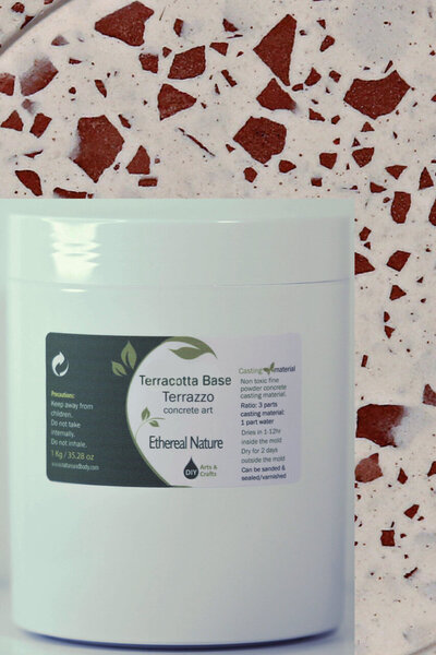 Nature Body Τσιμέντο Τέχνης: Terrazzo Art Βάση Τερακότας 1kg