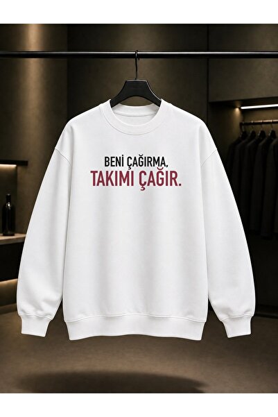 fame-stoned Don'T Call Me, Call the Team Printed Unisex 100% Cotton Sweatshirt