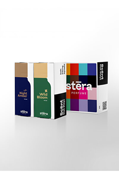 Stera QUIET POWER Men's Perfume Set of 2 - NIGHT AMBER + WILD BLOOM, Eau De P...