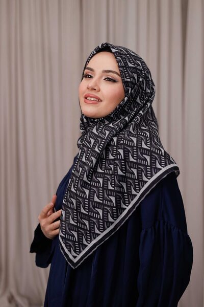 D’S Model Soft Eşarp – Siyah Gri