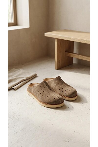 Ms Premium 23038 Genuine Leather Women's Slippers