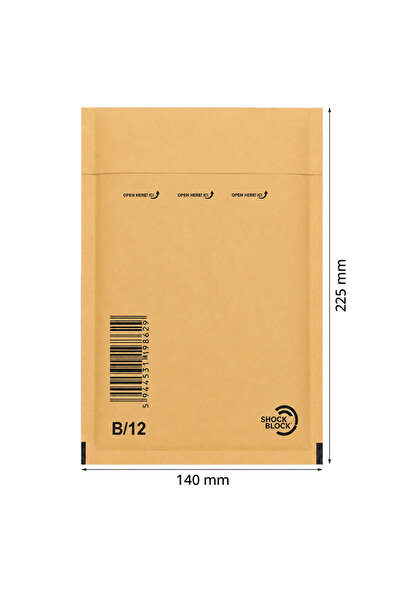 INATECH Set 100 Bucati Plicuri cu Bule Antisoc, B12 Natur, 140 x 225 mm, Inte...