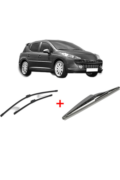 Bosch Set of 3 wipers PEUGEOT 207 SW (WK_) 2007 - 2013, for windshield and re...