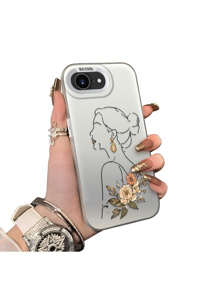 Hontinga حافظة هاتف من السيليكون متوافقة مع iPhone 17e، حافظة خلفية صلبة بنمط...