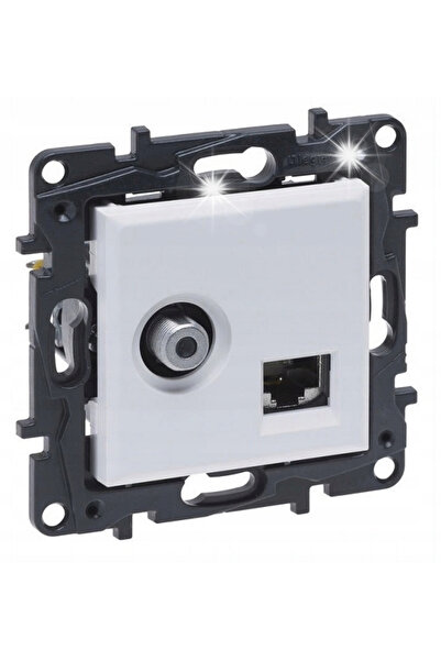 Legrand NILOE ANTENĂ STEP SOCKET TV F INTERNET UTP KAT. 6 ALBE 863177B