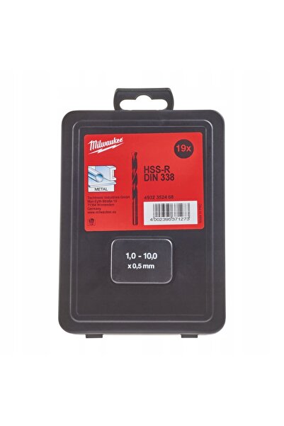 Milwaukee Burghie pentru metal HSS R, set 19 bucăți, din oțel rapid laminat