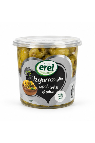 Erel zeytincilik Erel زيتون أخضر مشوي، 400 جم