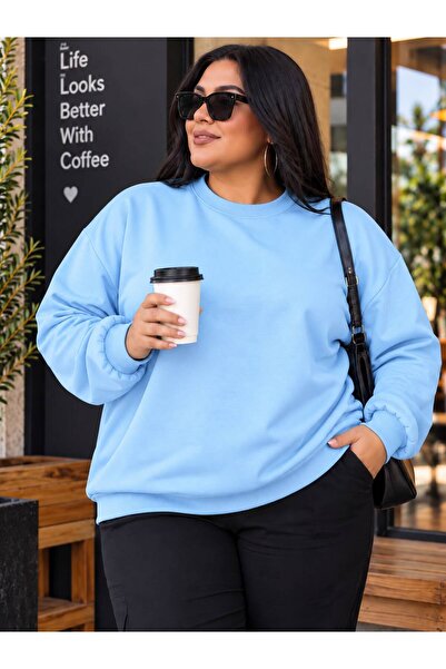 HELLO ROMA 3 Yarn Combed Cotton Plus Size Unisex Sweatshirt Vp2