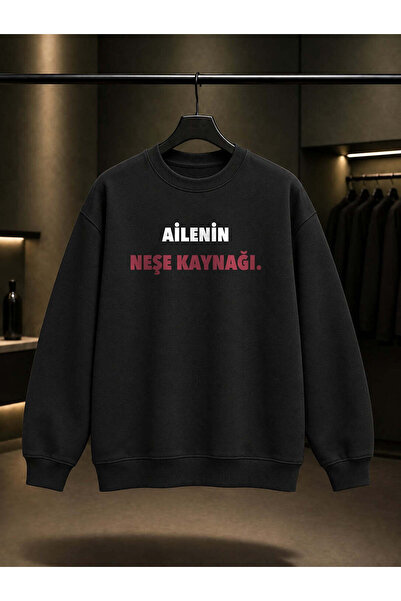 fame-stoned Family's Source of Joy Written Printed Unisex 100% Cotton Sweatshirt