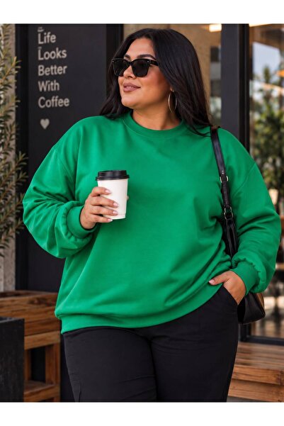 HELLO ROMA 3 Yarn Combed Cotton Plus Size Unisex Sweatshirt Vp2