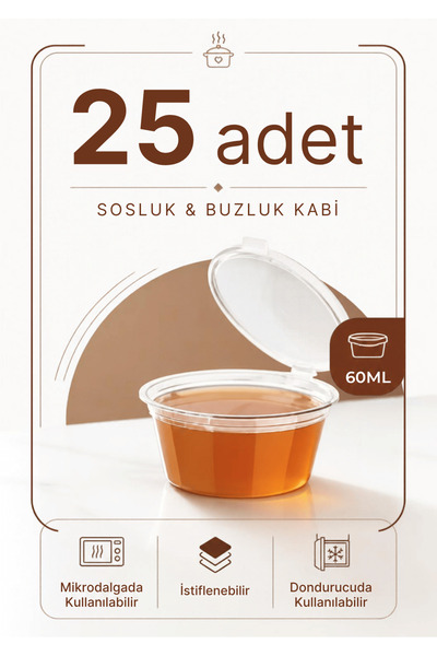 Mithra Life 25 Pieces 60 ml Leak-Proof Mini Storage Container Sauce Bowl Iceb...