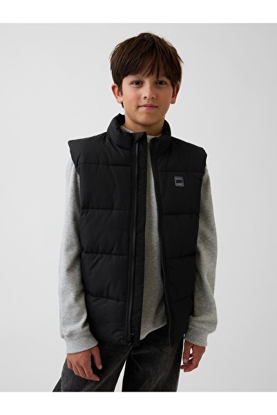 GAP Erkek Çocuk Siyah Relaxed Puffer Şişme Yelek