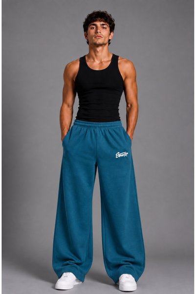 ZAVIXO ERKEK %100 Cotton Wide Leg Pantolon Modern Urban Stil