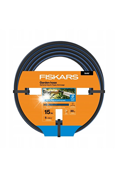 FiSKARS Furtun de grădină 13 mm 1/2 " 15 m Solid pentru udarea gazonului
