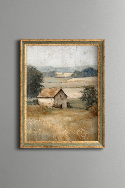 epiqart Country House - Vintage Patterned Painting - Fine Model