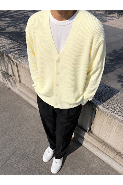 pazarella Men's Buttoned Knitwear Cardigan