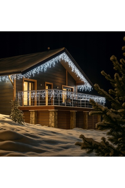 NO BRAND SOPLE 200 LED-uri 10M Ghirlandă luminoasă cu lumină rece albă, tip p...
