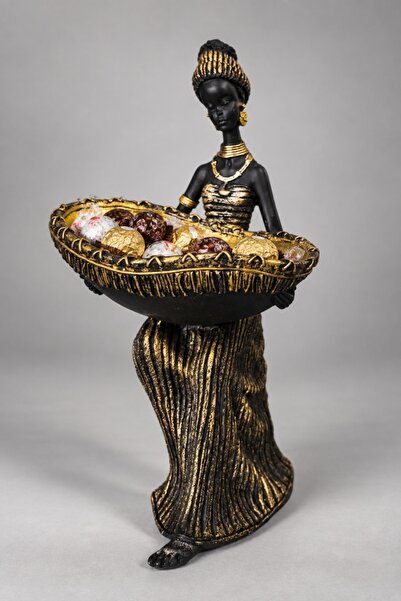 Generic Brand African Statuette with Stand - Kavira