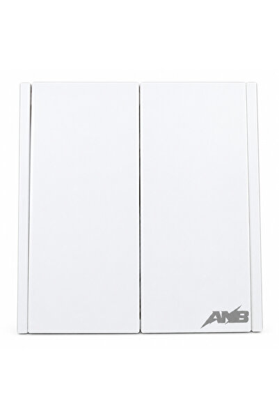 Anb Intrerupator electric dublu, 10A, 250V, alb, montaj incastrat - COBI SMART®